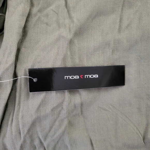 Moa Moa - Olive Button-Up Cropped Shirt - Picture 4 of 6